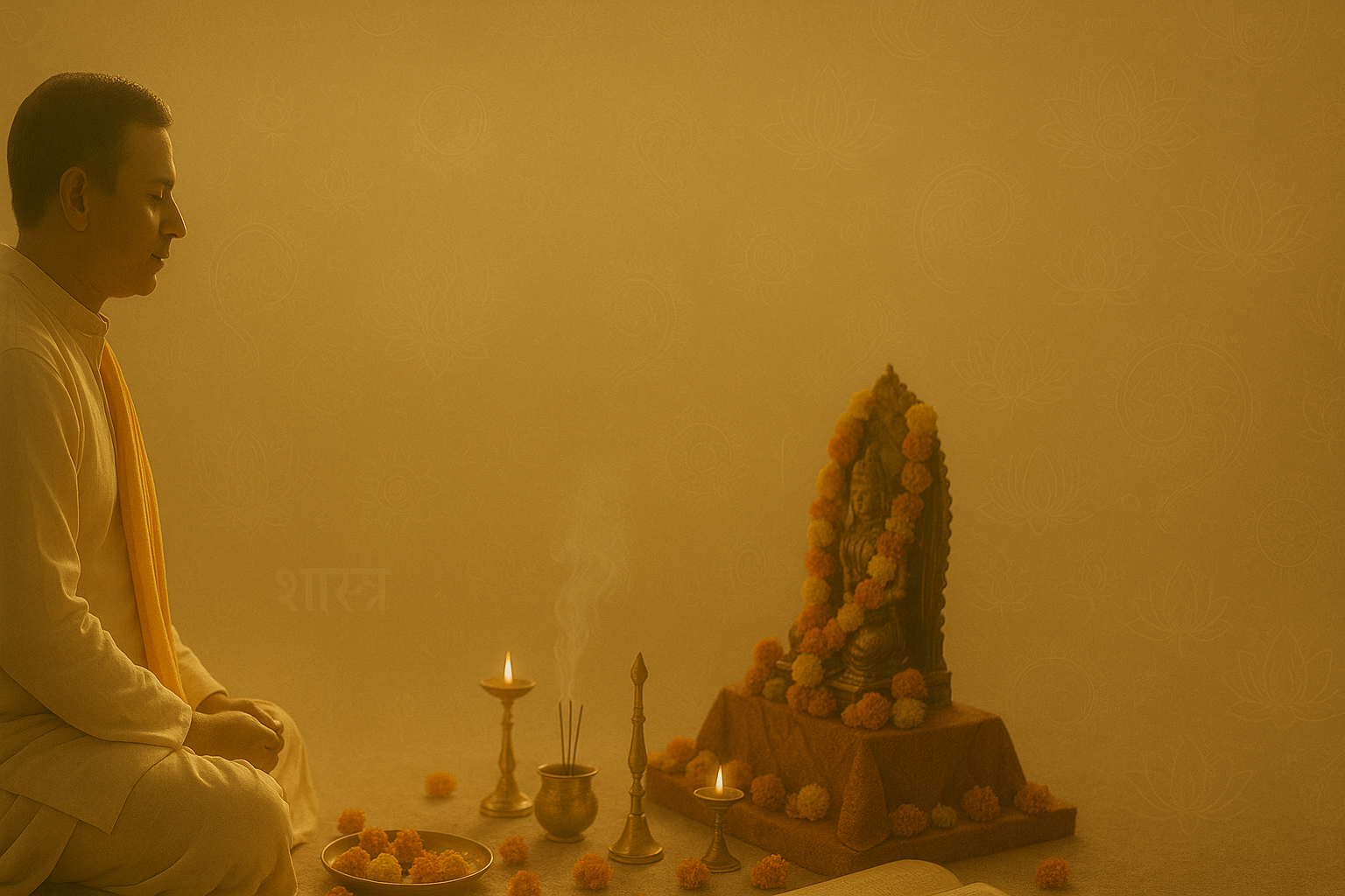 Traditional Hindu ceremony with fire ritual